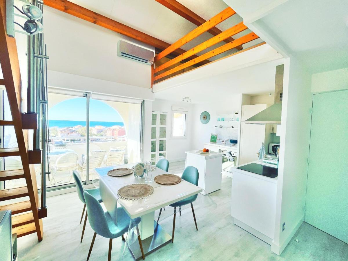 La Sirene - Loft Moderne Et Lumineux Avec Vue Panoramique Sur Mer Mediterranee Et Port De Plaisance Frontignan Esterno foto